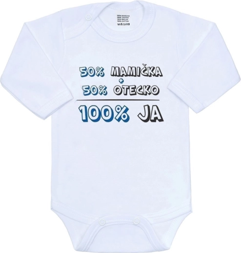 New Baby body niemowlęce 50% mamusia + 50% tatuś - 100% ja niebieskie
