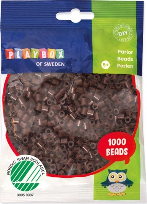 Playbox koraliki do zaprasowywania brązowe 1000 szt.