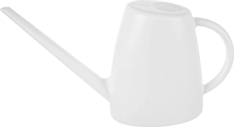 Biała plastikowa konewka do podlewania 1,6 l