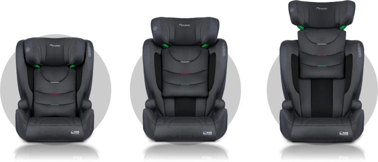 12‑pozycyjny zagłówek – fotelik rośnie z dzieckiem