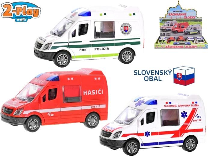2-Play Traffic ratunkowe autko z napędem bezwładnościowym 12 cm (1:32)