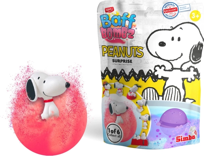 Baff Bombz Peanuts musująca kula do kąpieli z niespodzianką - 1 sztuka