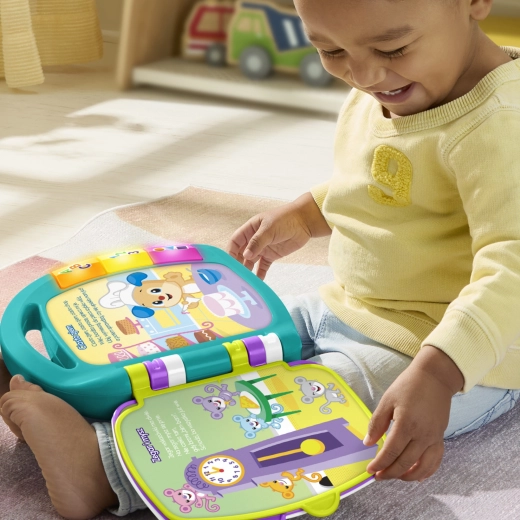 Interaktywna edukacyjna książeczka z wierszykami – światło i dźwięk FISHER-PRICE (wersja polska)