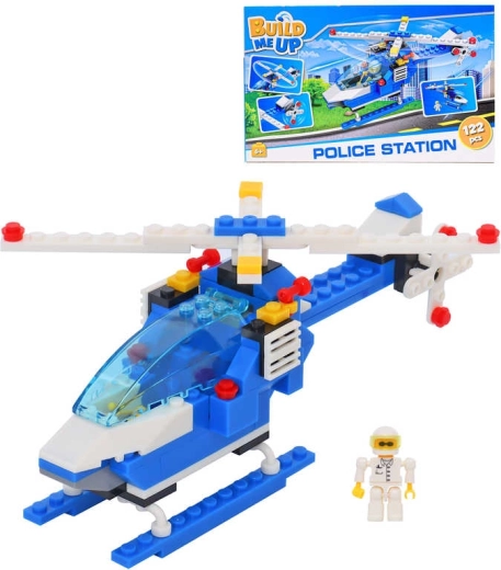 BuildMeUP klocki konstrukcyjne helikopter policyjny 122 elementy