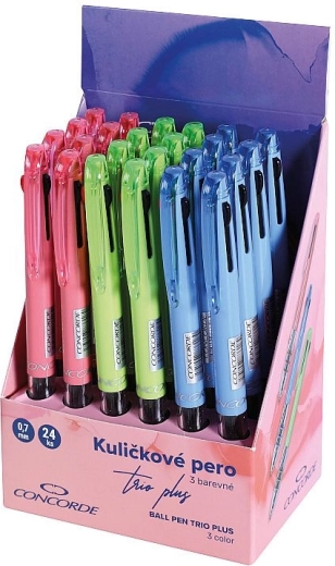 Długopis kulkowy CONCORDE Trio Plus, trójkolorowy