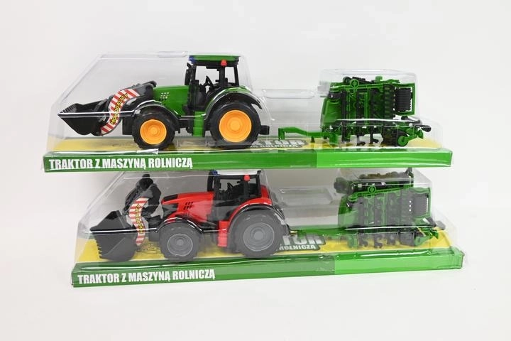 Traktor z maszyną rolniczą (zabawka)