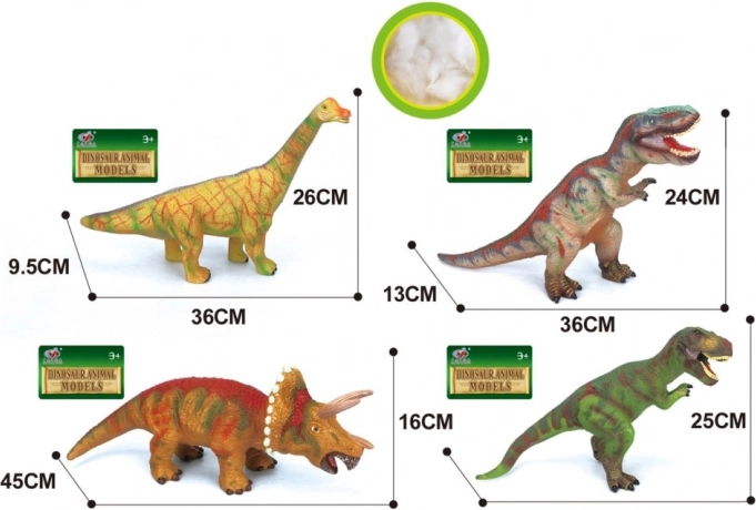 Interaktywny dinozaur 36 cm - 4 rodzaje