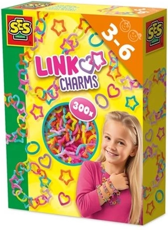 SES Creative Link Charms – kreatywny zestaw do tworzenia bransoletek i naszyjników (300 szt.)