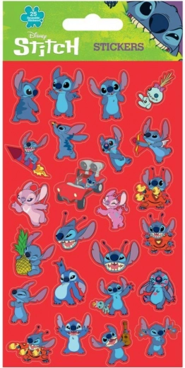 Naklejki Lilo i Stitch czerwone, 25 szt.