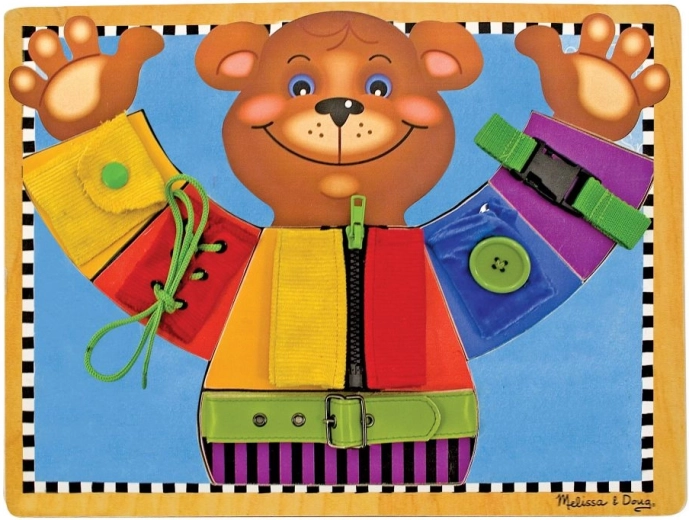 Tablica motoryczna z misiem do ubierania MELISSA & DOUG