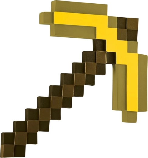 Złoty kilof Minecraft do kostiumu, 41 cm