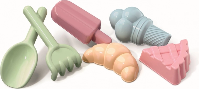 Androni 6‑elementowy zestaw foremek do piasku – cukiernia