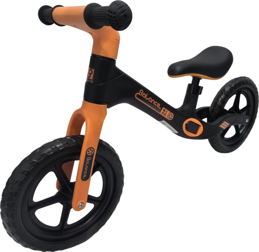Balance Bike dziecięcy rowerek biegowy czarno-pomarańczowy
