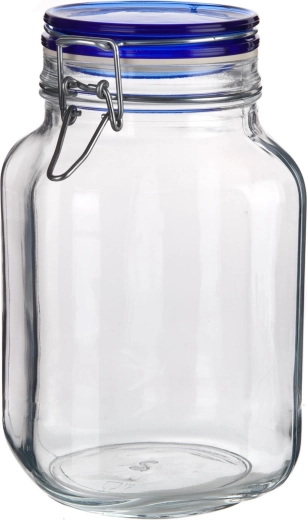 Hermetyczny szklany słoik 2000 ml FIDO Blue z klamrowym zamknięciem