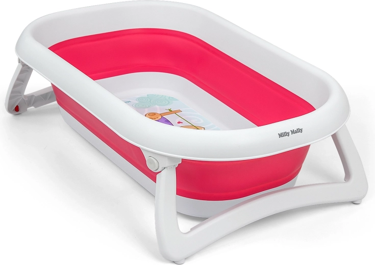 Składana wanienka dla niemowląt Milly Mally Aqua pink