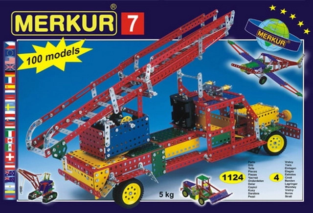 Zestaw konstrukcyjny MERKUR 7 – 100 modeli, 1124 szt.