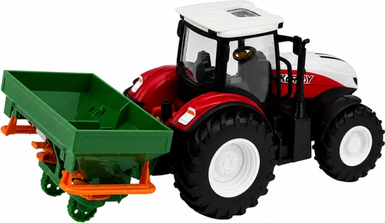 Realistyczny traktor ze siewnikiem