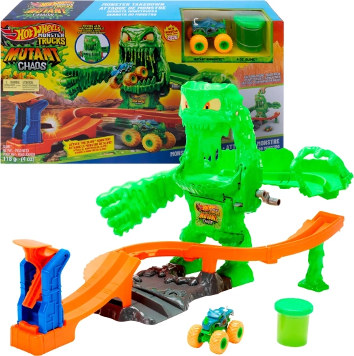 Hot Wheels Monster Trucks tor z glutem: pojedynek z mutantem + autko