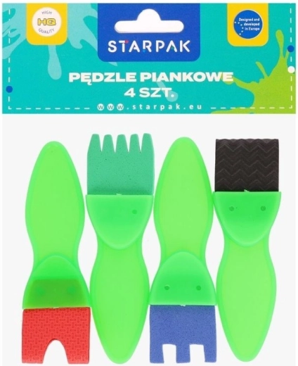 Zestaw pędzli piankowych 4 szt.