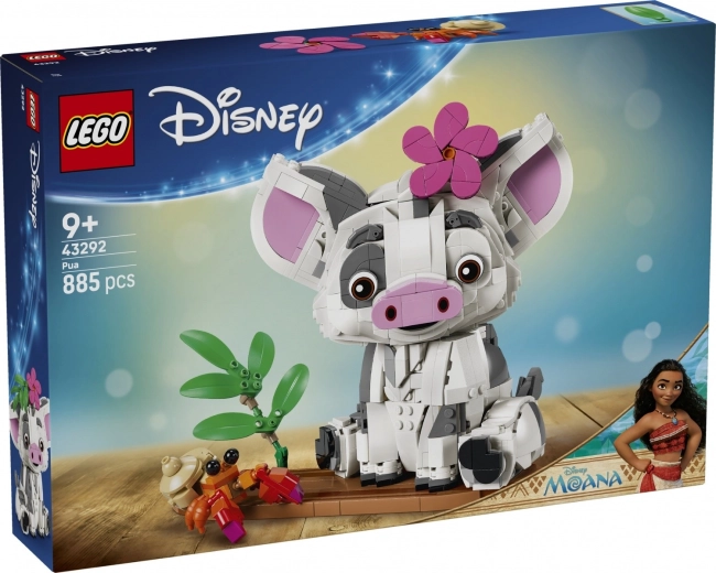 LEGO Disney Vaiana – Pua, ruchoma figurka prosiaczka