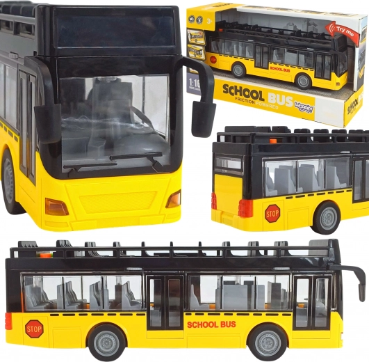 Autobus WOOPIE ze światłami i otwieranymi drzwiami