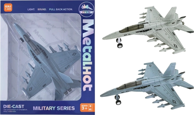 Metalowy model myśliwca F/A-18 Hornet 1:400 z dźwiękiem i światłem