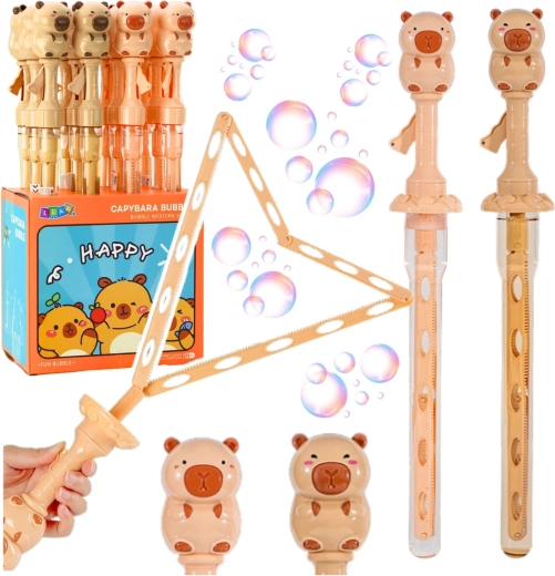 Bublifuk kapibara 49,5 cm z rozkładaną trójkątną różdżką, 100 ml