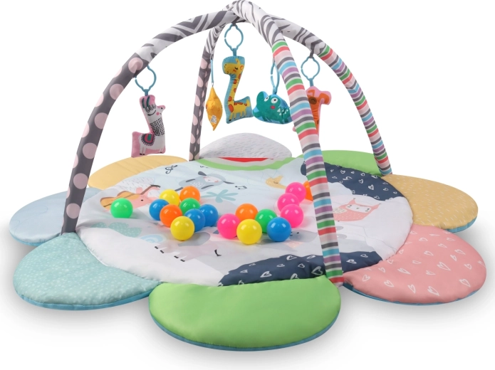 TinyMini edukacyjna mata do zabawy 2w1 kwiat Zoo
