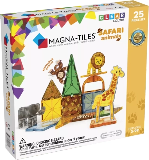 Magna-Tiles zwierzęta safari magnetyczna układanka konstrukcyjna 25 elementów