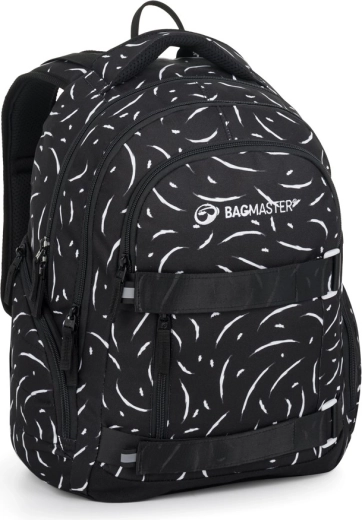 Bagmaster Nomad 25 plecak uczniowski czarno-biały