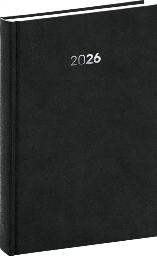 Dziennik codzienny NOTIQUE Balakon 2026, czarny, 15 x 21 cm
