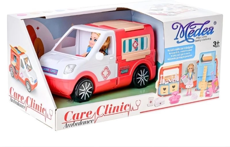 Rozkładana karetka z jeżdżącymi kołami