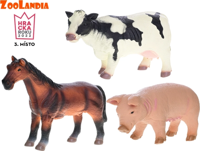 Zoolandia zestaw figurek z farmy 23–26 cm, 3 szt.