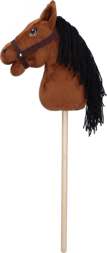 Brązowy konik na patyku hobby horse 68 cm