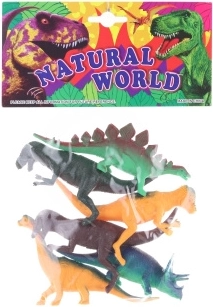 Plastowe dinozaury w woreczku – zestaw 6 szt.