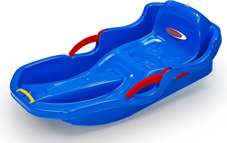 Snow Play Bob Comfort 80 cm niebieskie z hamulcami ręcznymi - 1 sztuka