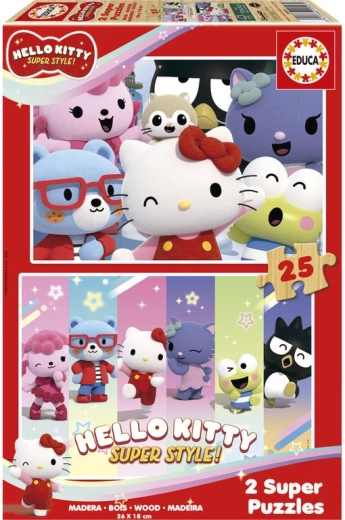 Educa drewniane puzzle Hello Kitty 2x25 elementów