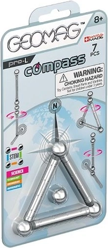 Trefl Geomag Pro-L zestaw magnetycznych elementów konstrukcyjnych Kompas – 7 elementów