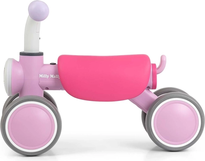 Stabilna czterokołowa konstrukcja na pierwsze kroki w jeździe