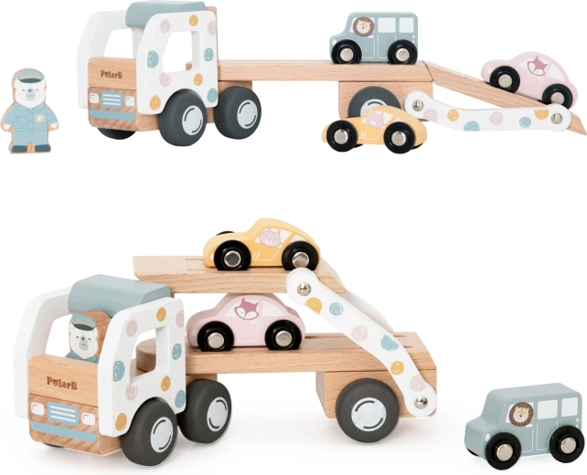 Dwupoziomowy transporter z rampą