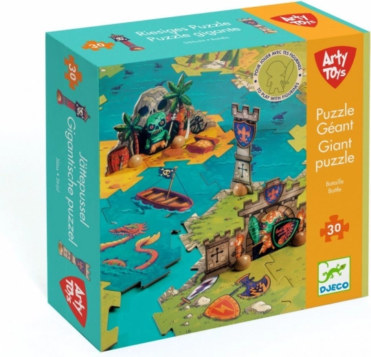 Djeco gigantyczne puzzle Bitwa – 30 elementów