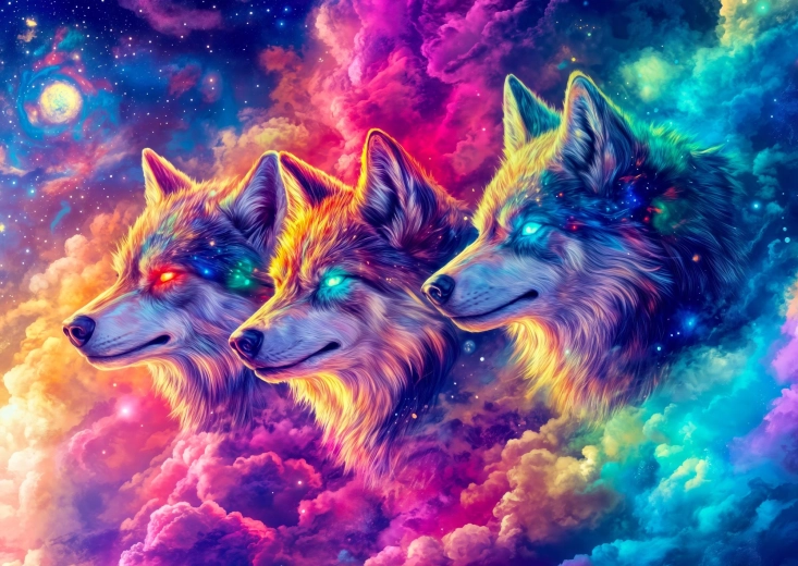 ENJOY puzzle Kosmiczne wilki 1000 elementów
