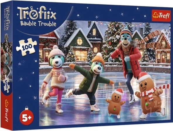 Puzzle Trefl 100 elementów „Świąteczny Bert w bombkach”