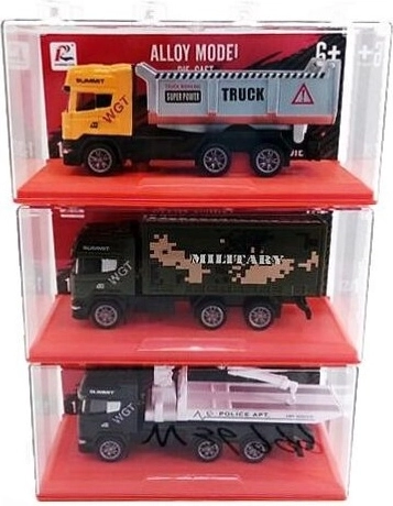 Metalowa mini ciężarówka 11 cm w pudełku (mix 14 rodzajów) – 1 sztuka