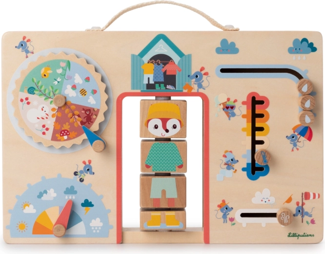 Lilliputiens drewniany panel pogodowy z lisiczką Alice