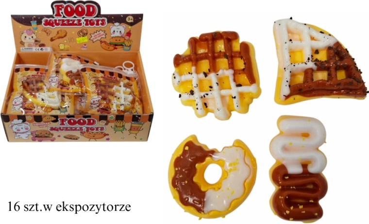 Gniotące ciasteczko mix z zawieszką - 1 sztuka