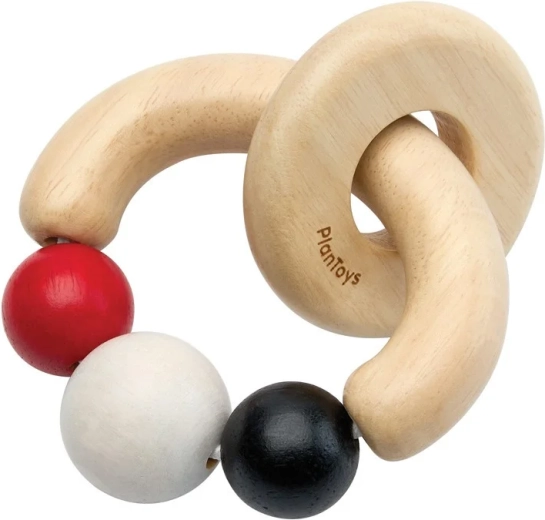 PlanToys kontrastowa grzechotka z koralikami - 1 szt.