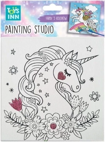 Kreatywny zestaw malarski Canvas Mały ptaszek TOYSINN 15 × 15 cm