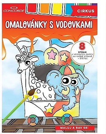 Kolorowanki z farbami wodnymi CONCORDE Cyrk A4