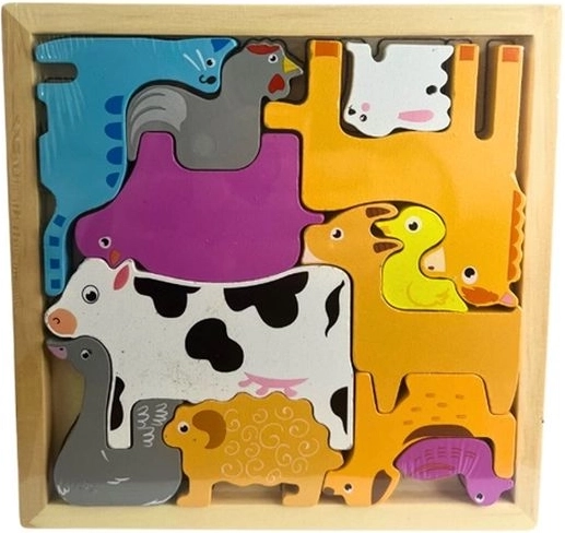 Drewniane puzzle – zwierzęta domowe